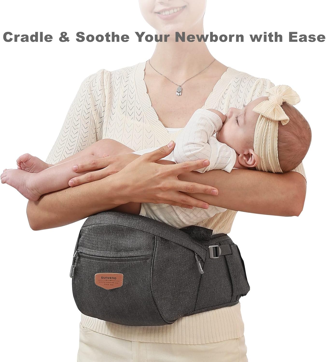 Baby Hip Seat With Adjustable Belt and Pocket-SA2408-182(Grey) Blankets Apricot