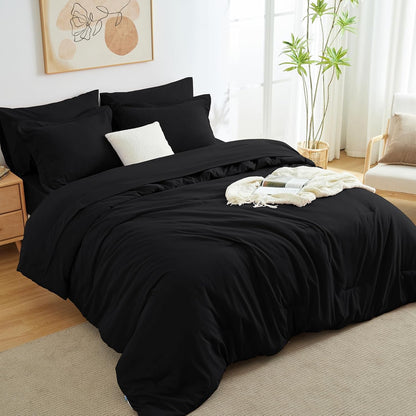 Solid Duvet Cover-Black Bed Sheets Apricot
