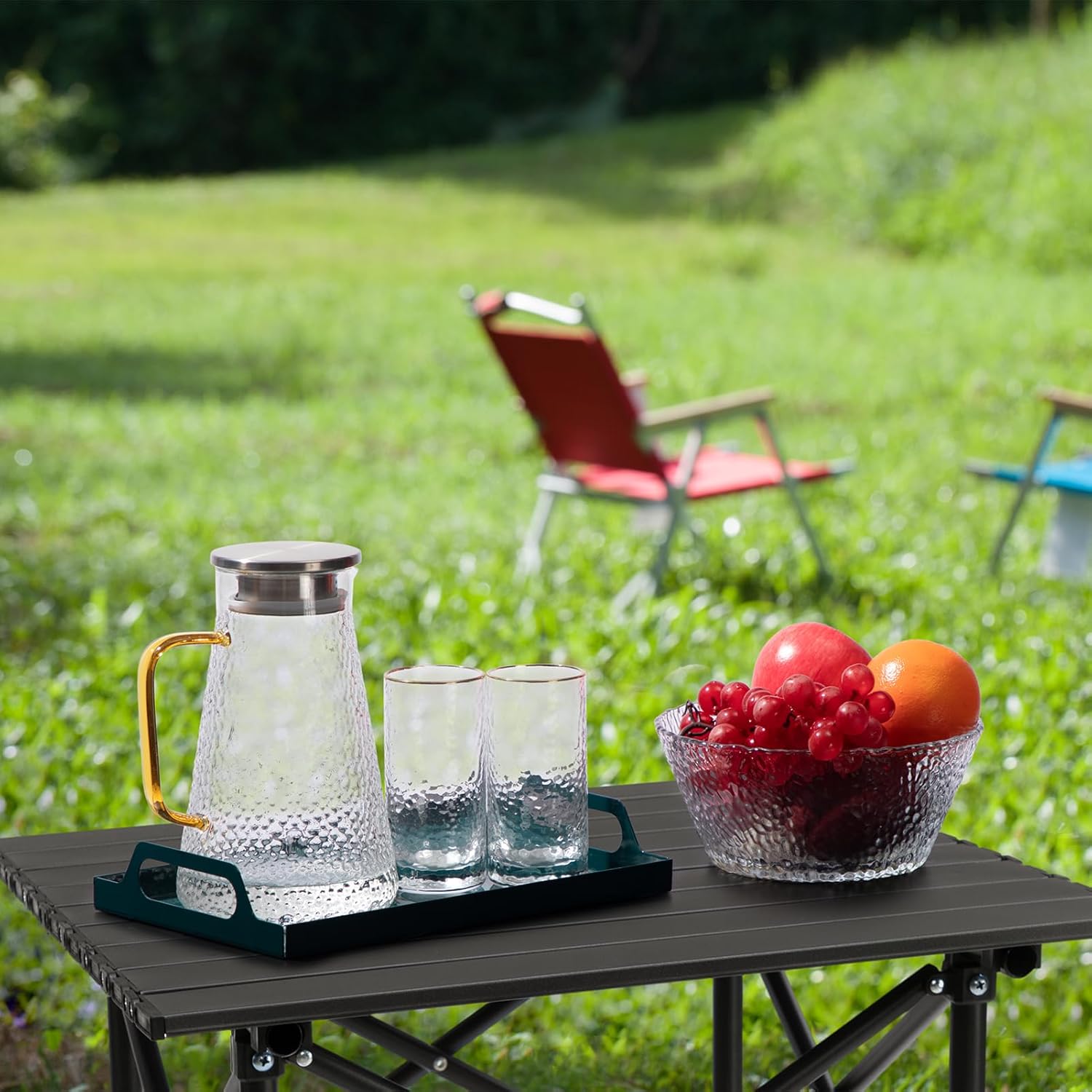 Folding Aluminum Table(SA2405-15)-Black Apricot