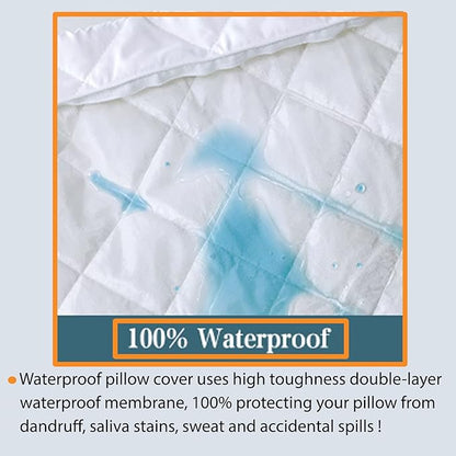 100% Waterproof Pillow Protector-White Protectors Apricot