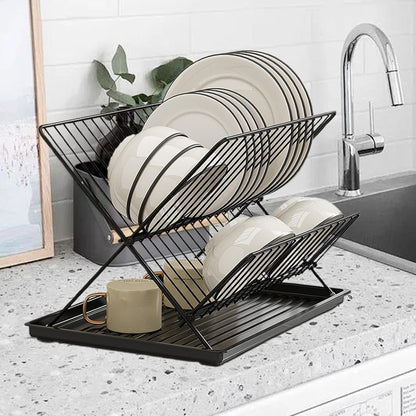 2 Tier Dish Drainers (SA2510-043) Dish Rack Apricot