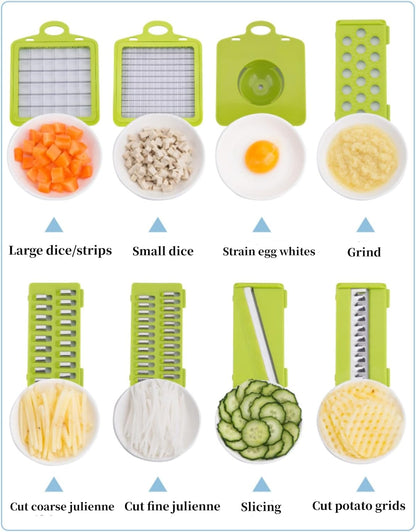 14PCs Multi-functional Food Chopper with Large Container-SA2411-48 Spice and sugar Jar Apricot