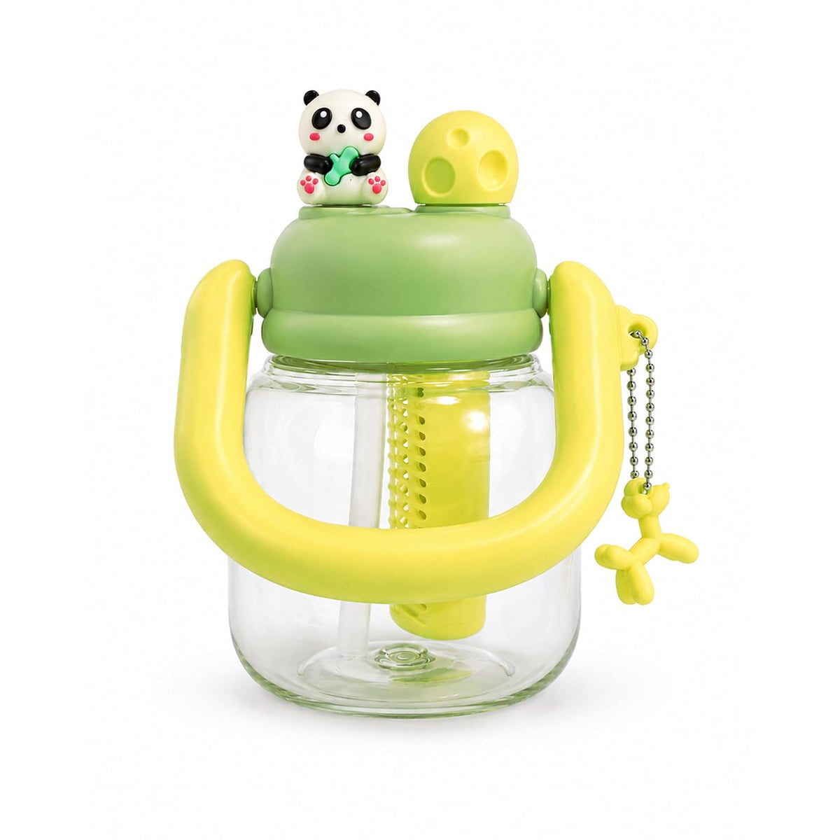 Panda Fruit Infuser Water Bottle with Handle and Charm SA2607-15 (Green) Apricot
