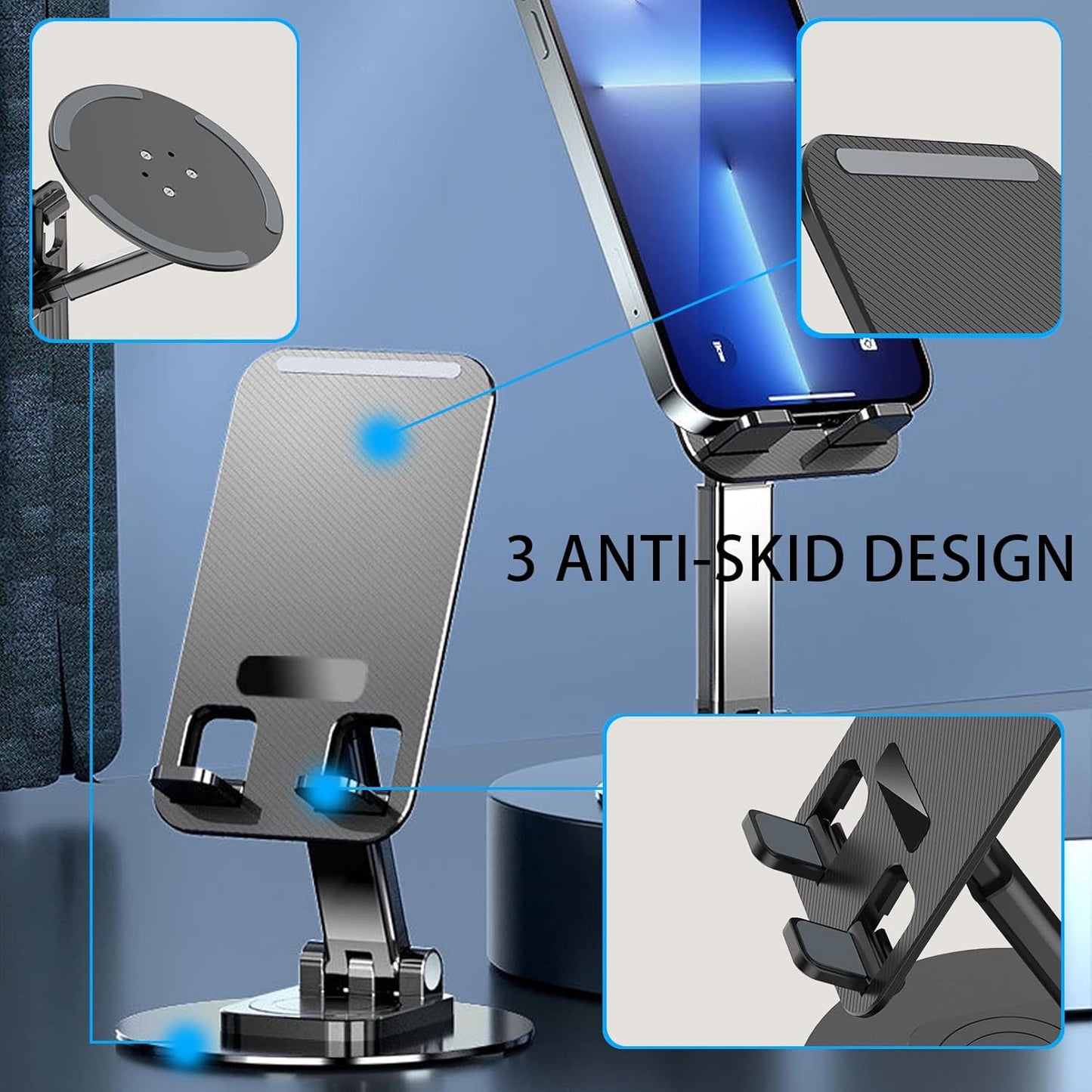 360° Rotatable and Foldable Cell Phone Holder (SA2510-063) Laptop Bag Apricot