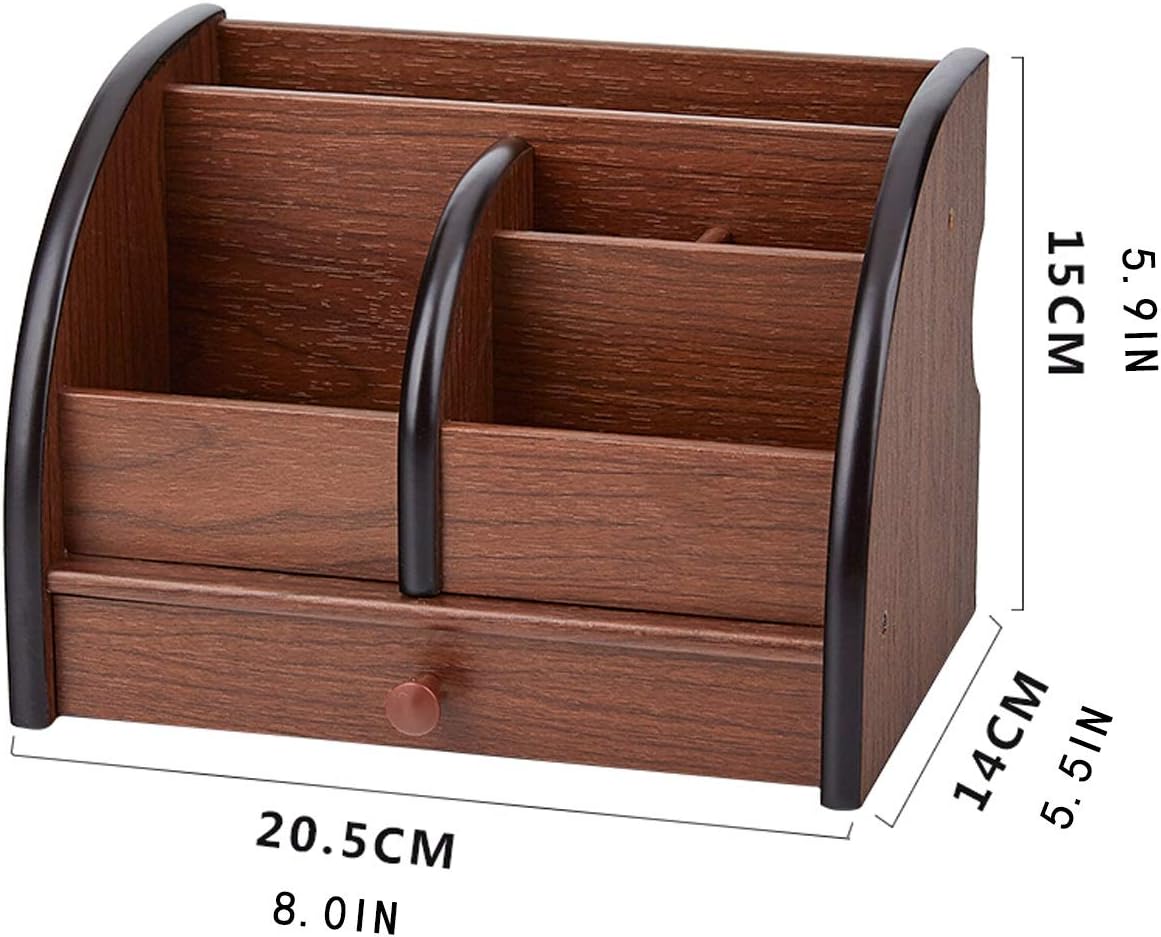 Multifunctional Wooden Pen/Pencil Holder Table Organizer Apricot