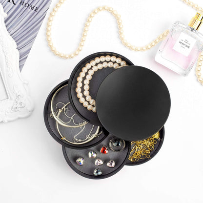 Jewelry Organizer With Mirror-SA2408-191(Black) Cosmetic Organizer Apricot