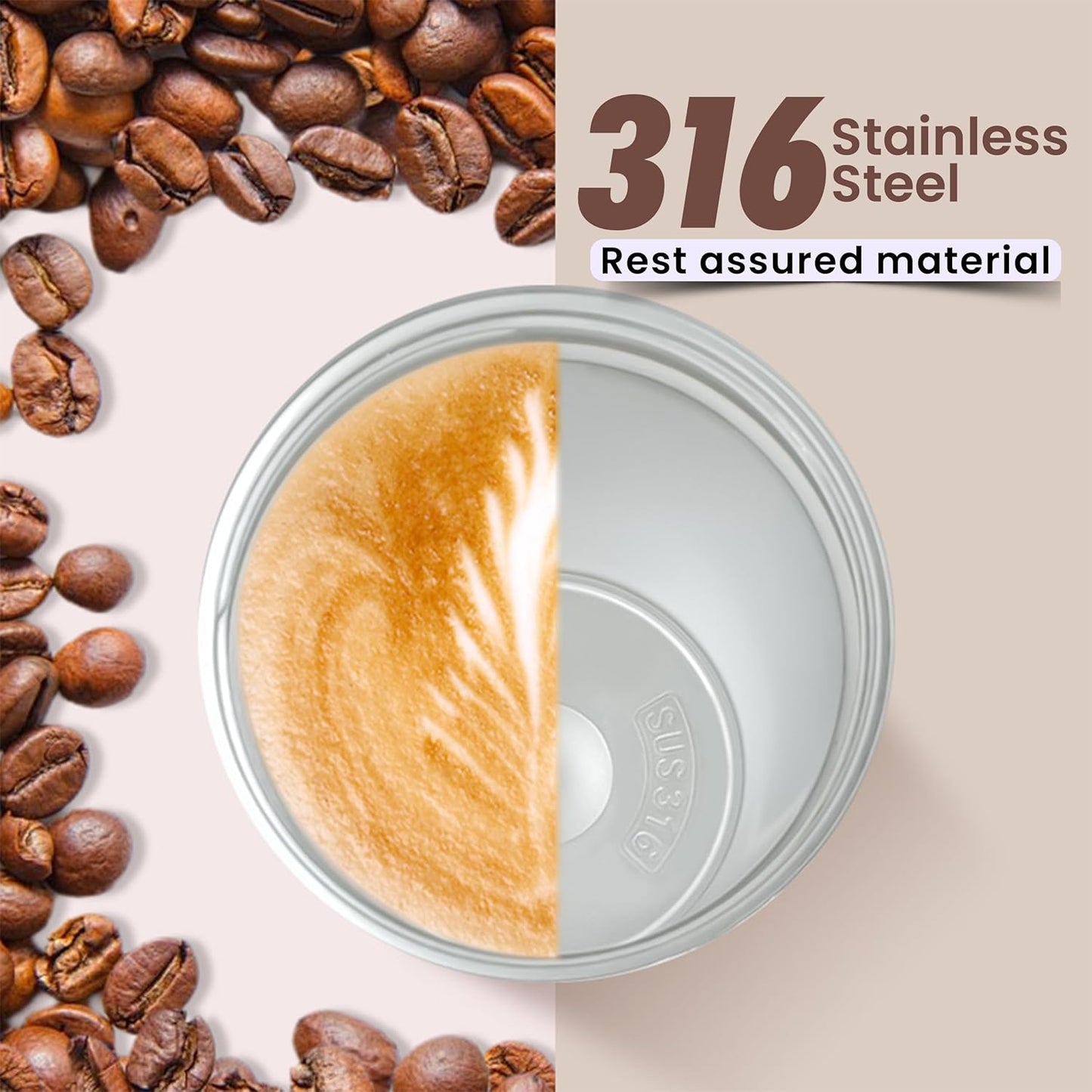 Stainless Steel Coffee Mug (SA2510-080) Tumbler Apricot