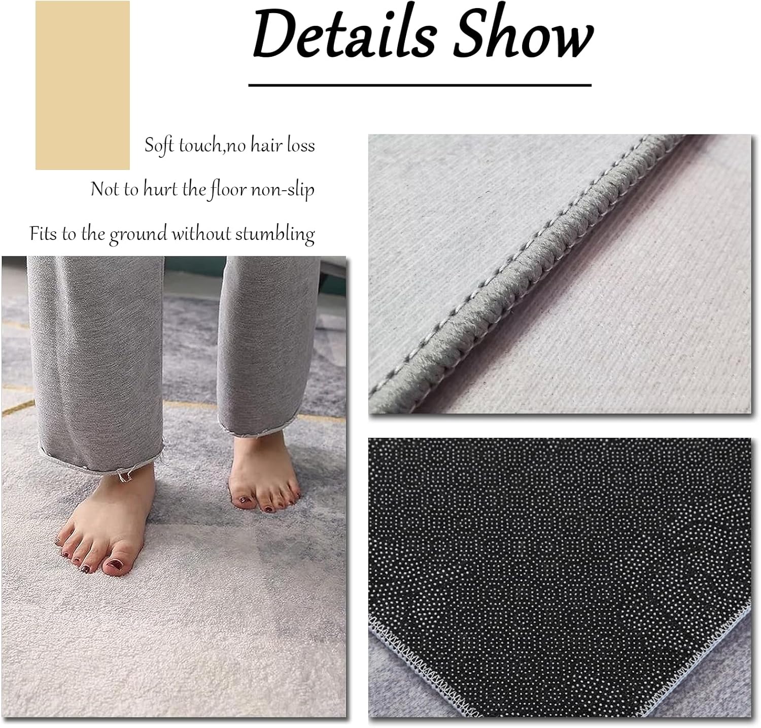 Living Room Rug Round-Marble Apricot