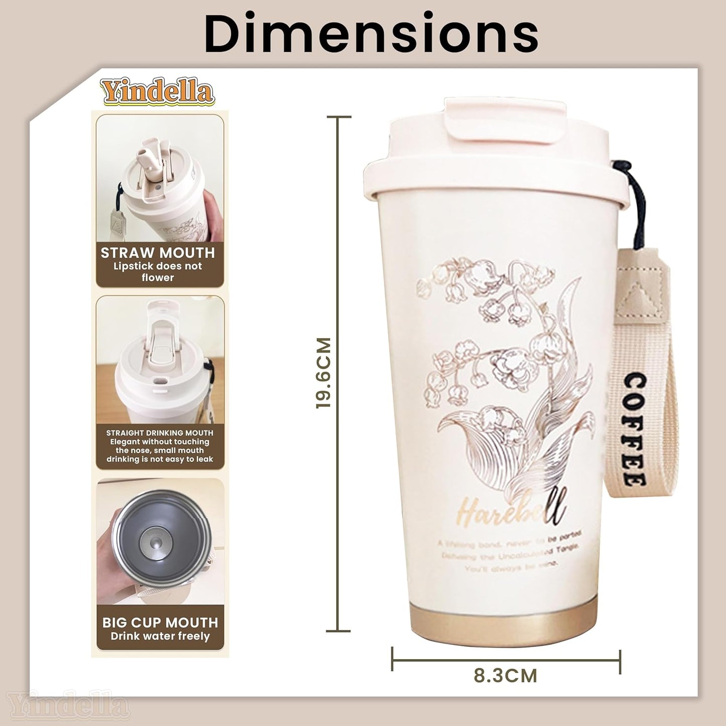 Stainless Steel Coffee Mug (SA2510-080) Tumbler Apricot