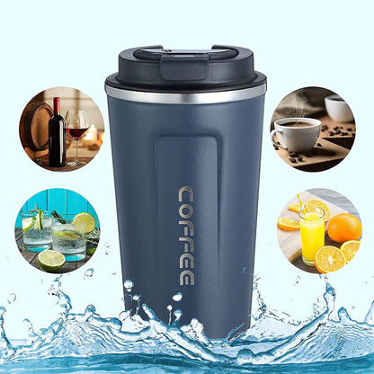 510ML Thermo Coffee Mug with Hermetic Temperature (SA2510-074)Azul Blue Tumbler Apricot