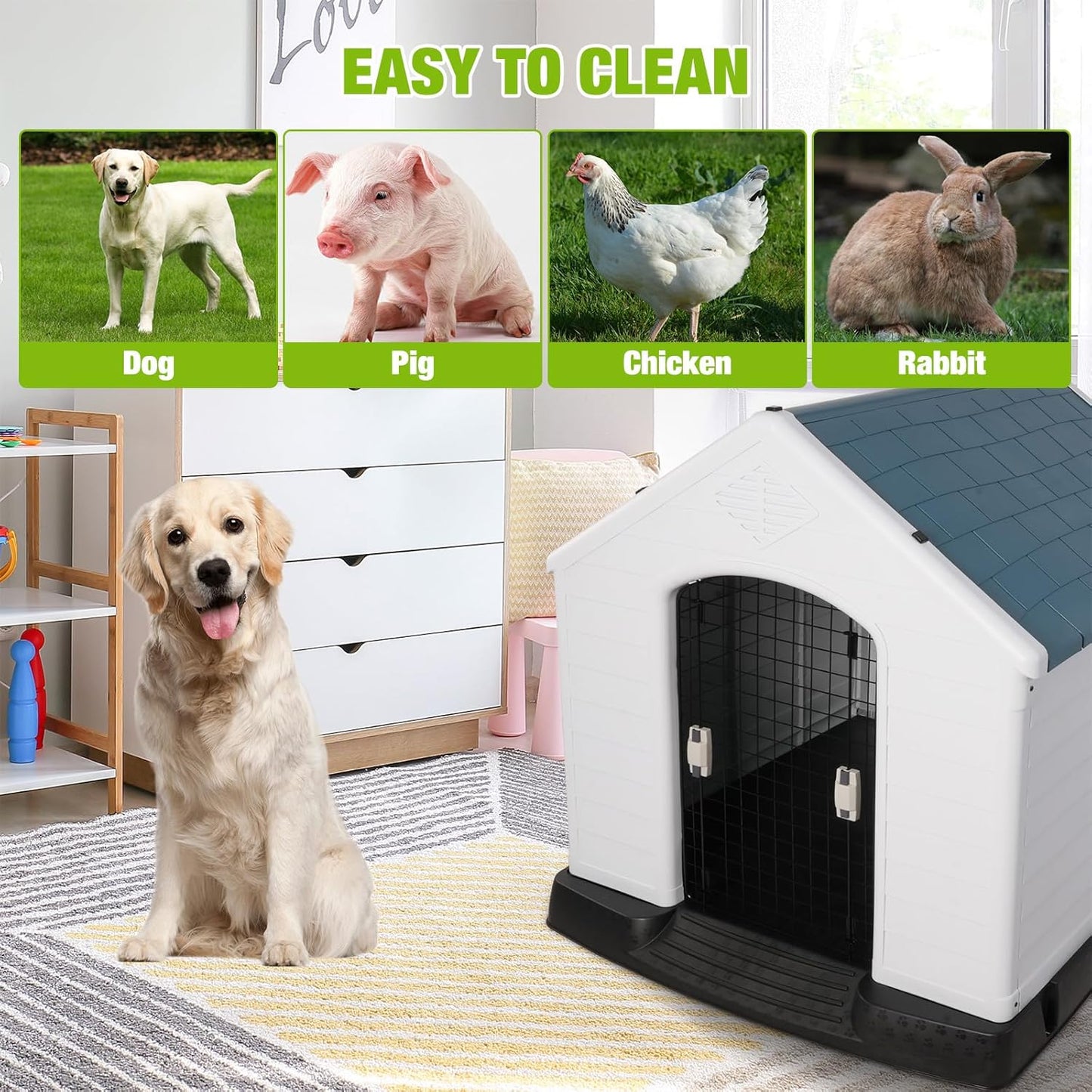 Indoor & Outdoor Pet House-SA2408-320 Mirror Apricot