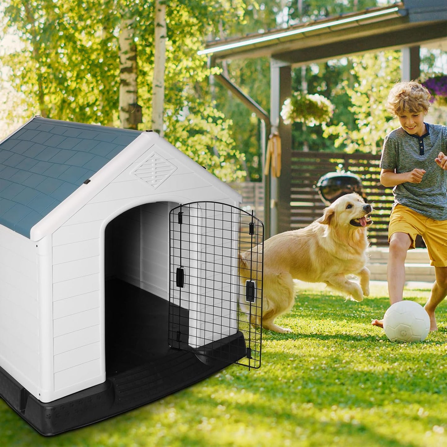 Indoor & Outdoor Pet House-SA2408-320 Mirror Apricot