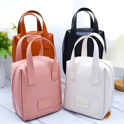 1PC Women's Faux Leather Cosmetic Bag(SA2405-139) Ladies Bag Apricot