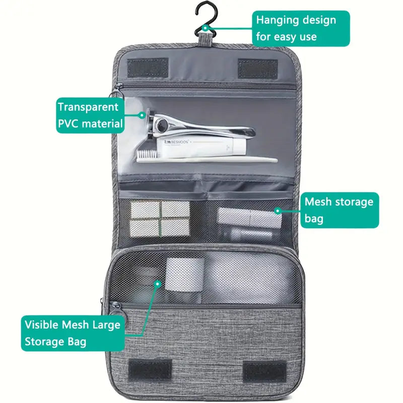 Large capacity travel bag-SA2408-296(Grey) Cosmetic Pouches Apricot
