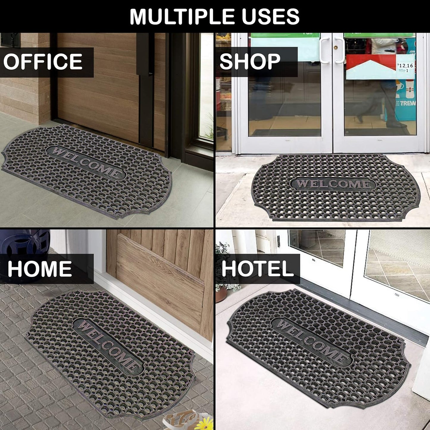 Outdoor Indoor Antislip Door Mat-SA2553-large Door Mats Apricot
