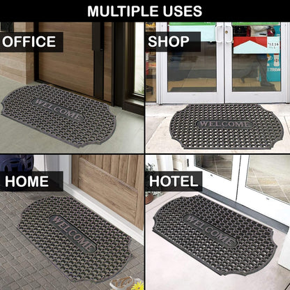 Outdoor Indoor Antislip Door Mat-SA2553-large Door Mats Apricot