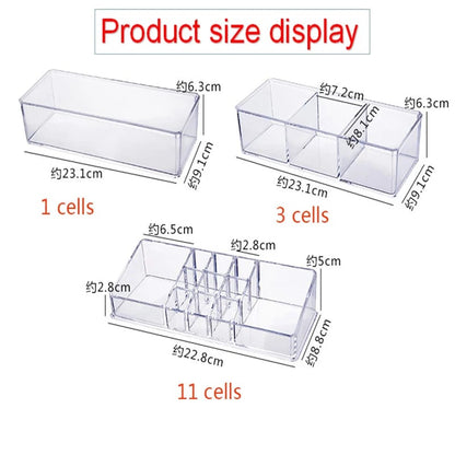Acrylic 2 Drawer Makeup Organizer-(5362)Transparent Cosmetic Organizer Apricot