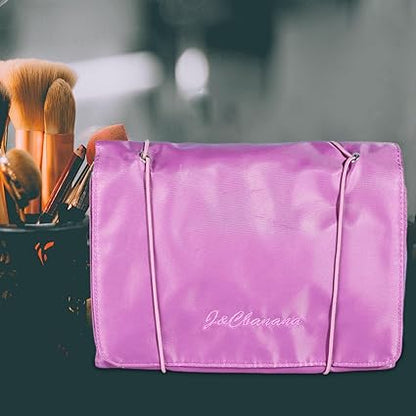 Adjustable Makeup Cosmetic Bag-5448-Purple Cosmetic Organizer Apricot