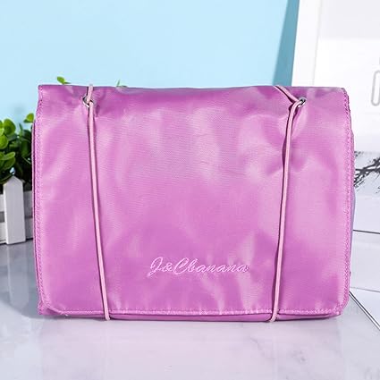 Adjustable Makeup Cosmetic Bag-5448-Purple Cosmetic Organizer Apricot