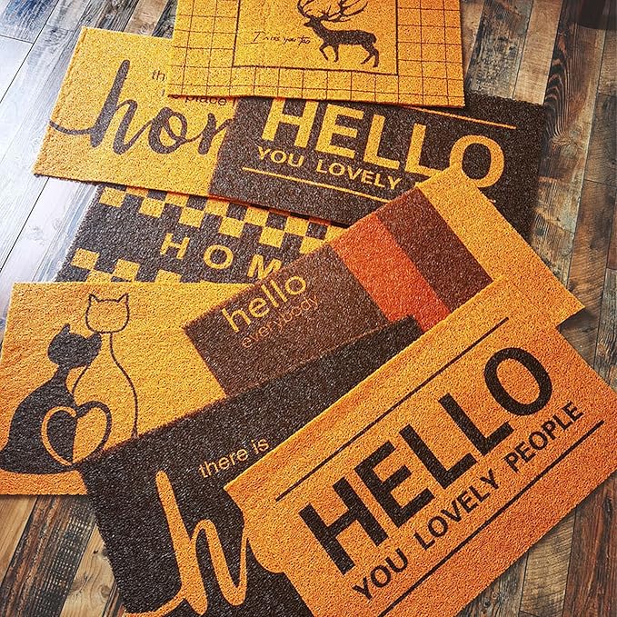 Anti-Slip Door Mat-(5841)Chess Home(SA2553-3) Door Mats Apricot   
