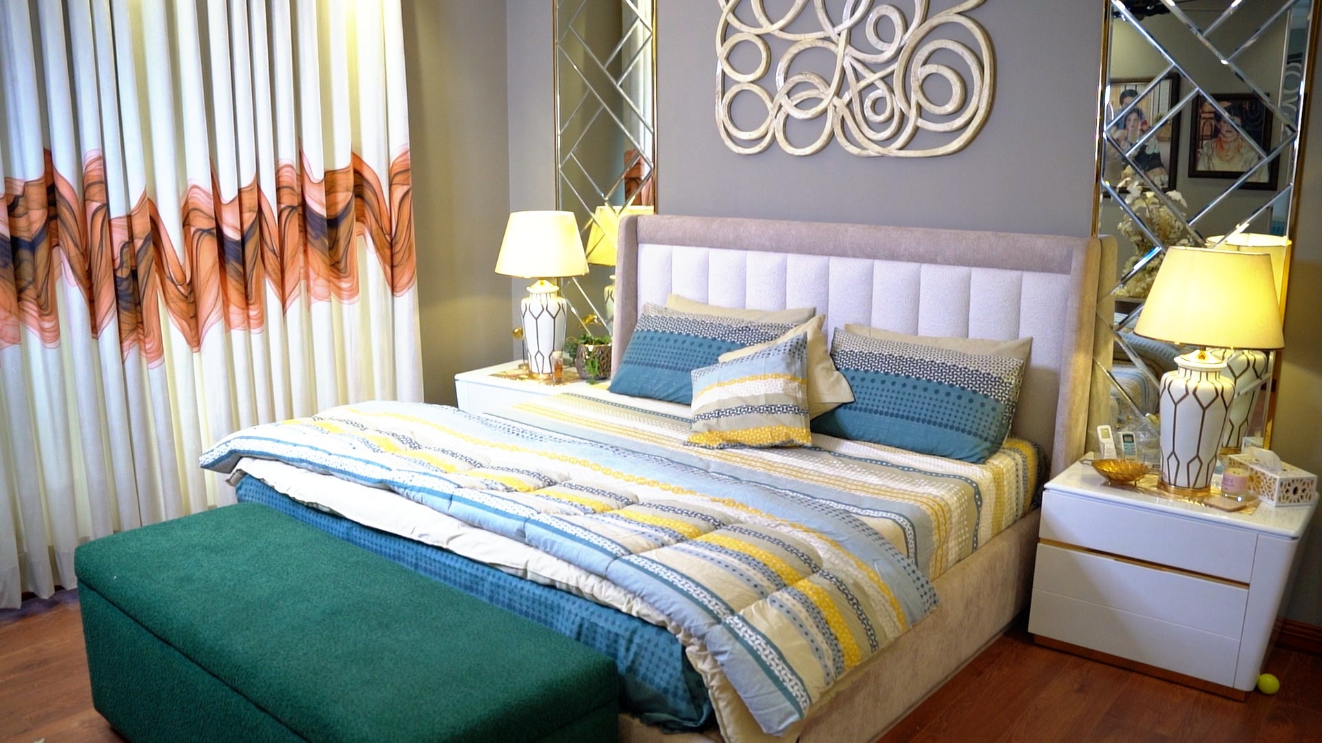 Duvet Cover-Bohemian Bed Sheets Apricot