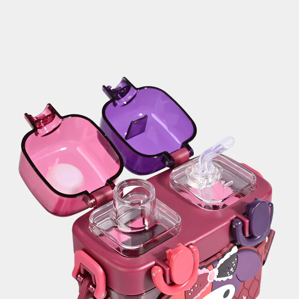 2IN1 PARTITIONED WATER BOTTLE FOR KIDS (SA2510-149)Mini RED Apricot