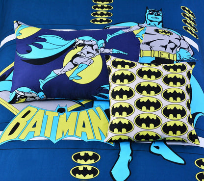 2Pcs Digital Printed Single Bed Sheet- Batman single bed sheet Apricot