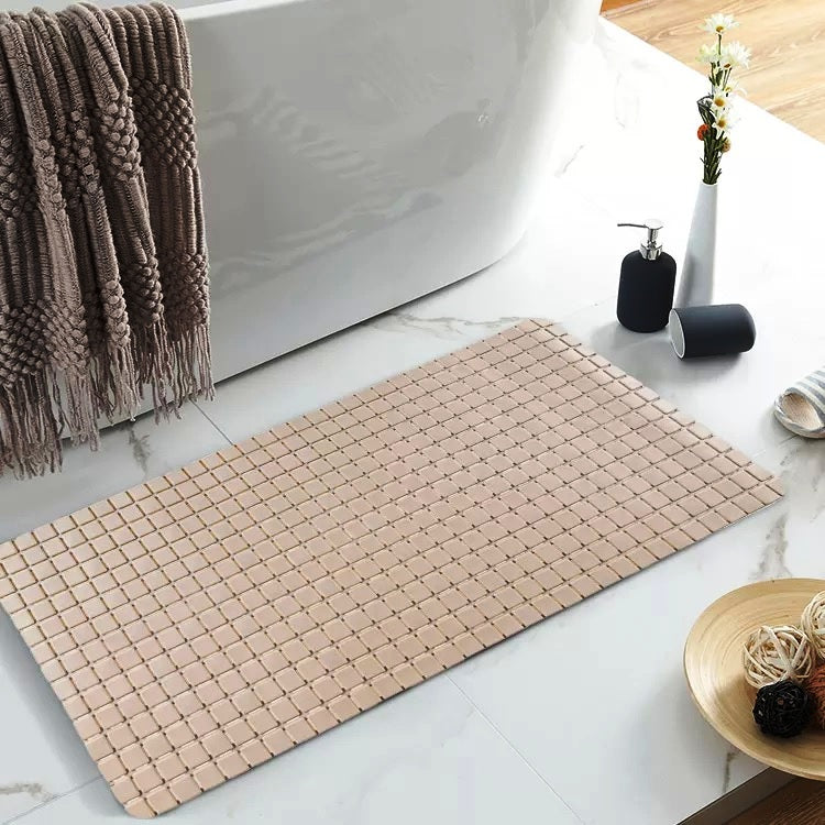 Anti Slip PVC Bathroom Mat-Beige Bath Mats Apricot