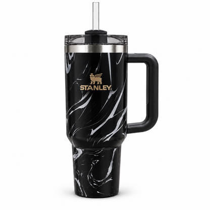 STANLEY Quencher H2.0 FlowState Tumbler SA2607-16 Galaxy Black Tumbler Apricot