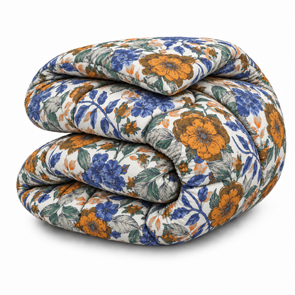 1 PC Single Percale Razai- Amber Azure Comforters Apricot