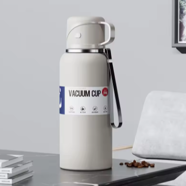 Double Wall Insulated Thermos(SA2408-164)-White Apricot