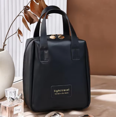 1PC Women's Faux Leather Cosmetic Bag(SA2405-139) Ladies Bag Apricot Black