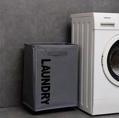 Cart Laundry Basket with Wheel-Grey(5394)  Apricot   