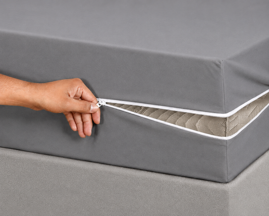 Zipper Mattress Cover- Grey