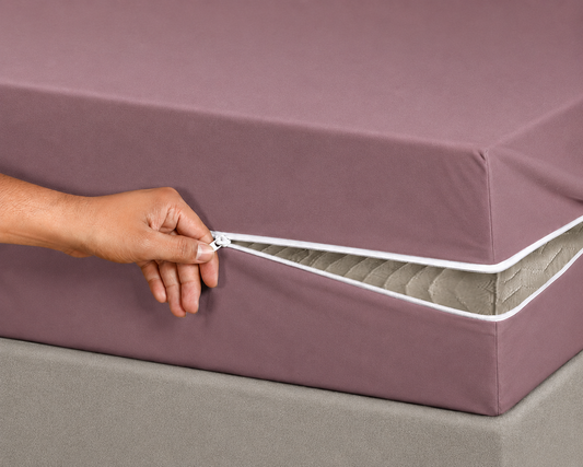 Zipper Mattress Cover- Mouve