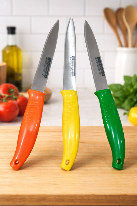 6Pcs Knife Set with Steel Blades-(SA2412-01)Multi Apricot