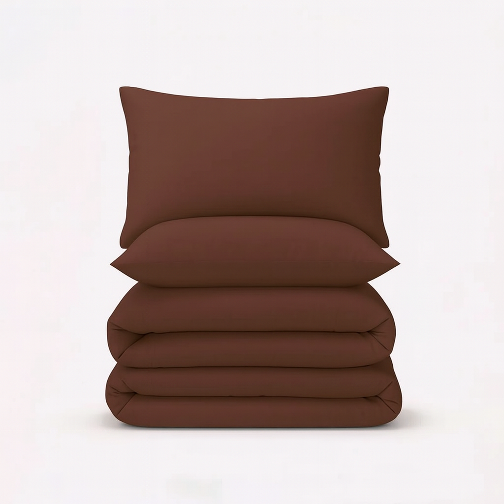 Solid Duvet Cover-Brown Bed Sheets Apricot