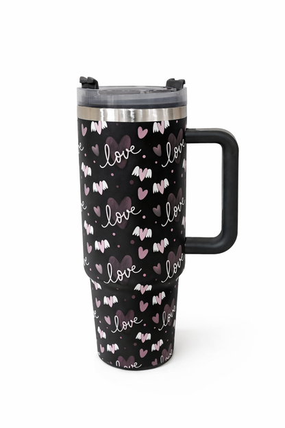Stanley Quencher H2.0 FlowState™ Tumbler 40 OZ-1200ML-LOVE(BLACK) Tumbler Apricot