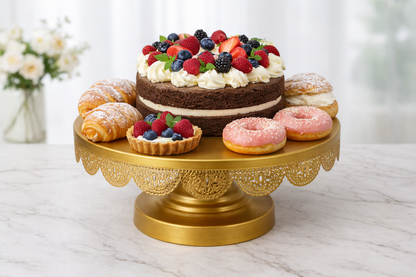 10 Inches Cake Stand Gold (SA2510-072) Fruit Baskets Apricot