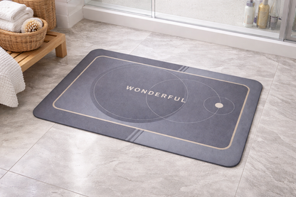 Water Absorbent Anti slip Bath mat(SA-2553-16)GREY Bath Mats Apricot