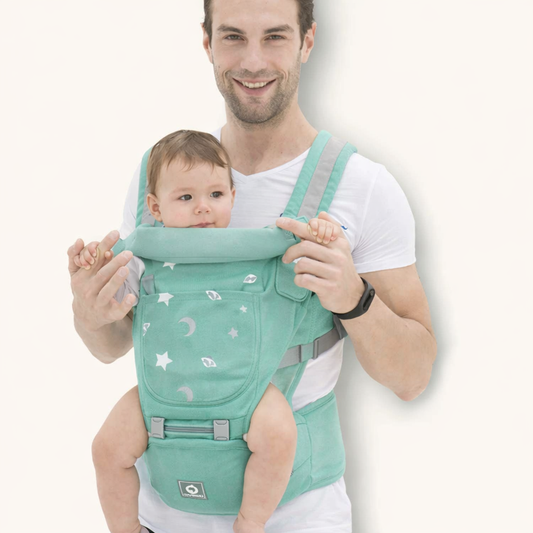 Multifunctional Baby Carrier for Newborn to Toddlers-SA2408-181(SEA GREEN) Blankets Apricot
