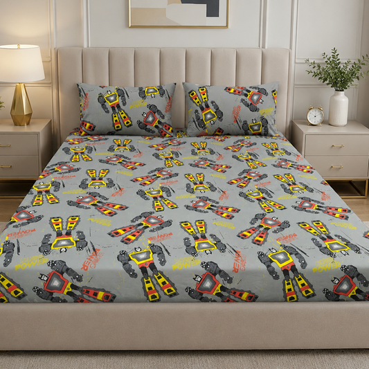 Fitted Bed Sheet- PFT0258 Fitted Sheets Apricot