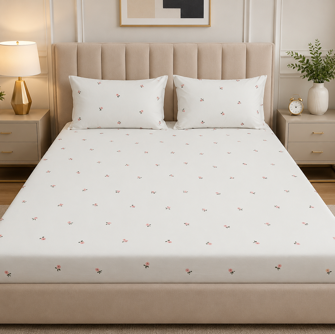 Fitted Bed Sheet- PFT0257