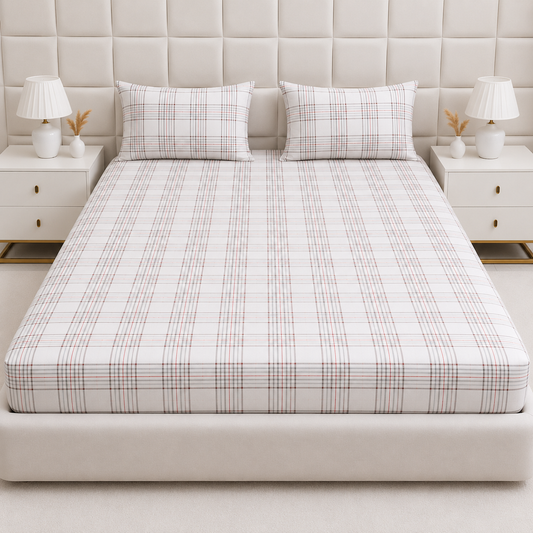 Fitted Bed Sheet- PFT0264 Fitted Sheets Apricot