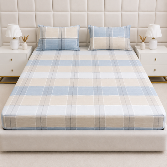 Fitted Bed Sheet- PFT0265 Fitted Sheets Apricot