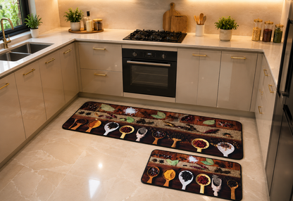 Premium Padded Anti slip Kitchen Mat Set- Utensils