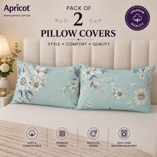 Printed Pillow Covers Pack of 2- PC0087 cushions Apricot