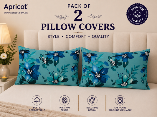 Printed Pillow Covers Pack of 2- PC0093 cushions Apricot