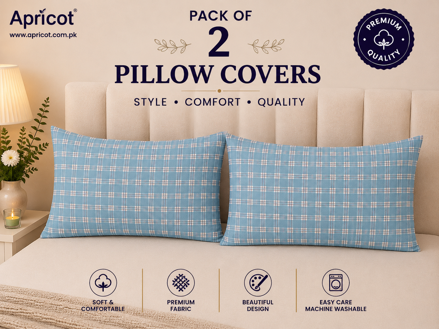 Printed Pillow Covers Pack of 2- PC0094