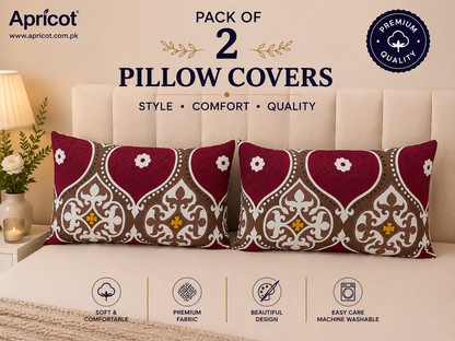 Printed Pillow Covers Pack of 2- PC0096